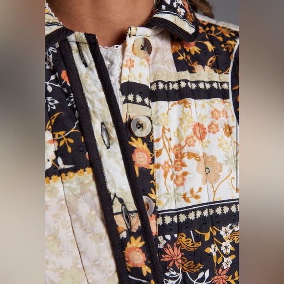 Anthropologie Patchwork Quilted Shirt Jacket - Picture 4 of 10